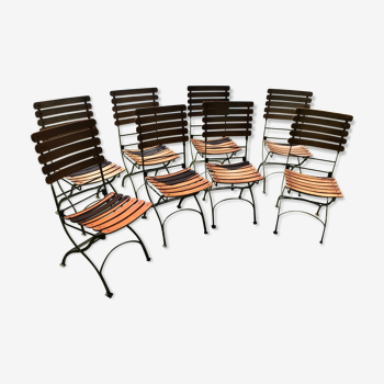 Lot chaises de jardin rétros