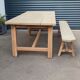 Farmhouse table with its bench