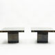 Pair Guy Lefevre Brass Laqué Sofa Tips for Roset Line 1970