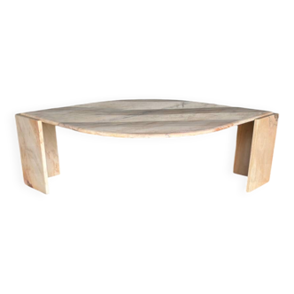 Table basse vintage en marbre rose