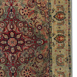 Handwoven antique persian carpet traditional wool area rug- 174x132cm