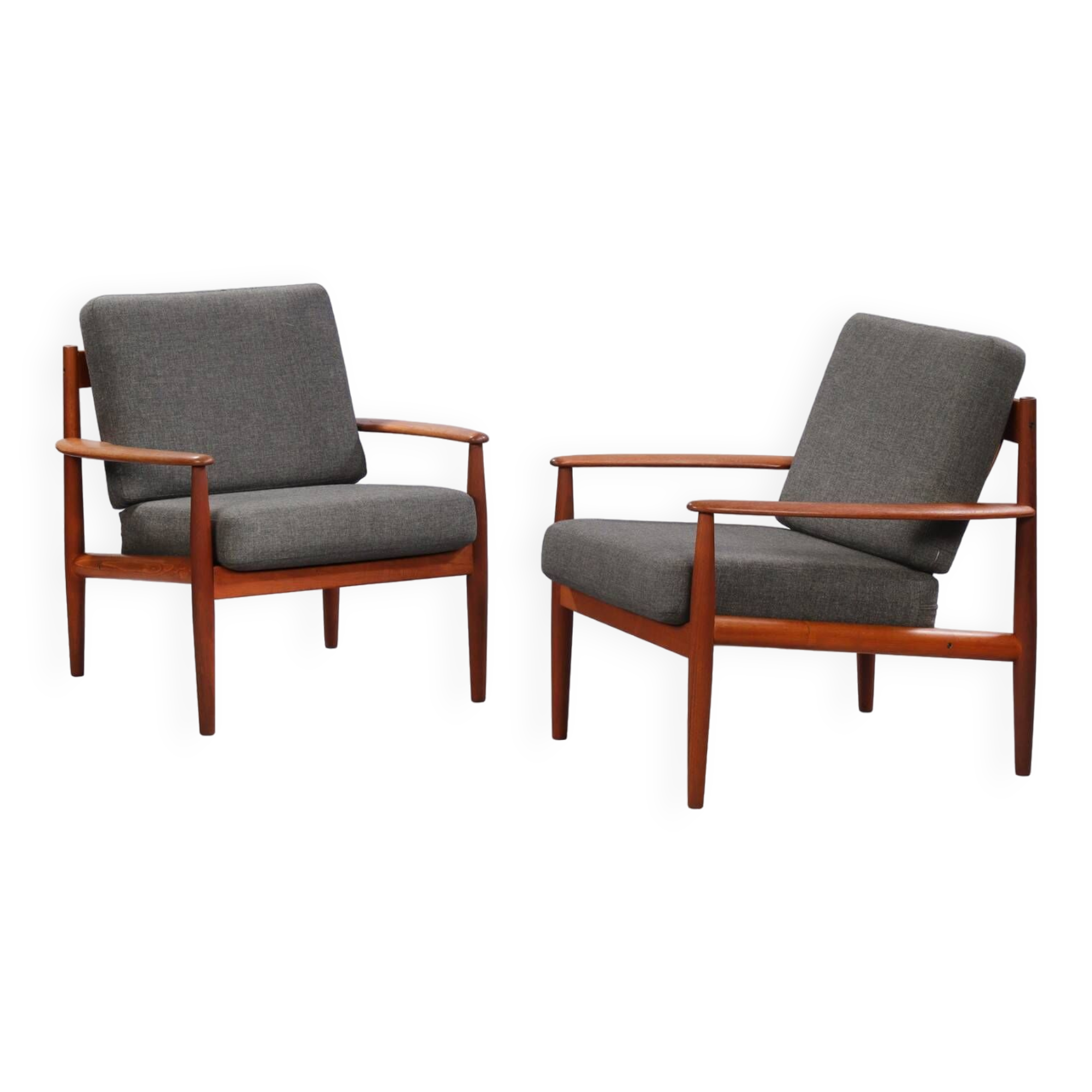 pair of teak armchairs by Grete Jalk model 118, Denmark 1963