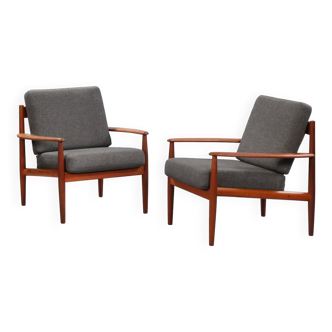 pair of teak armchairs by Grete Jalk model 118, Denmark 1963