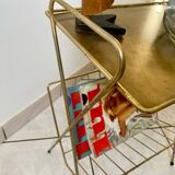 Vintage 1960s brass side table/magazine rack
