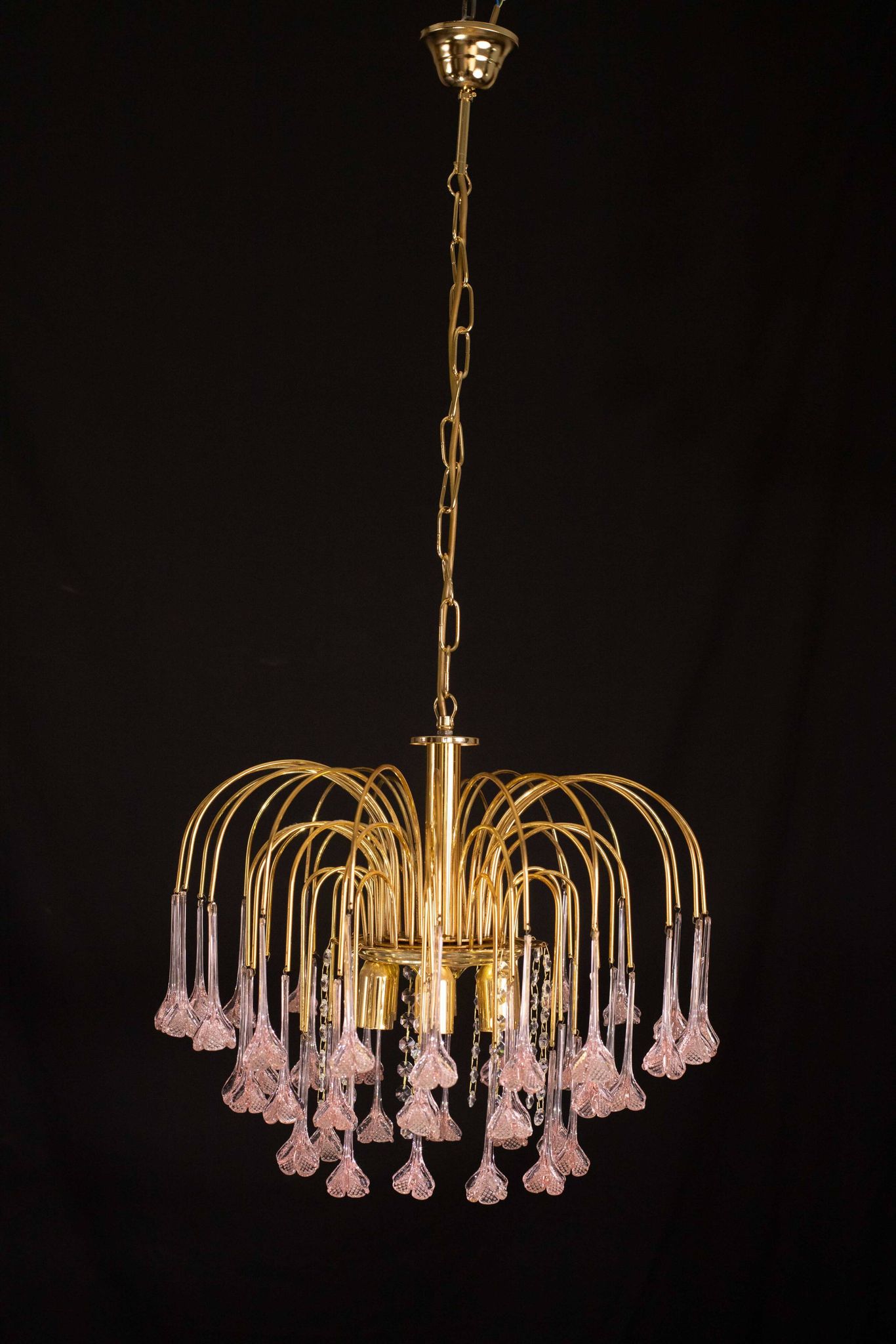 Meryl Streep, Pink Murano pendant Flowers Chandelier, 1970s