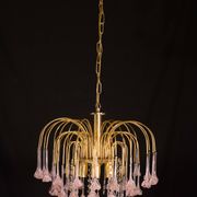 Meryl Streep, Pink Murano pendant Flowers Chandelier, 1970s
