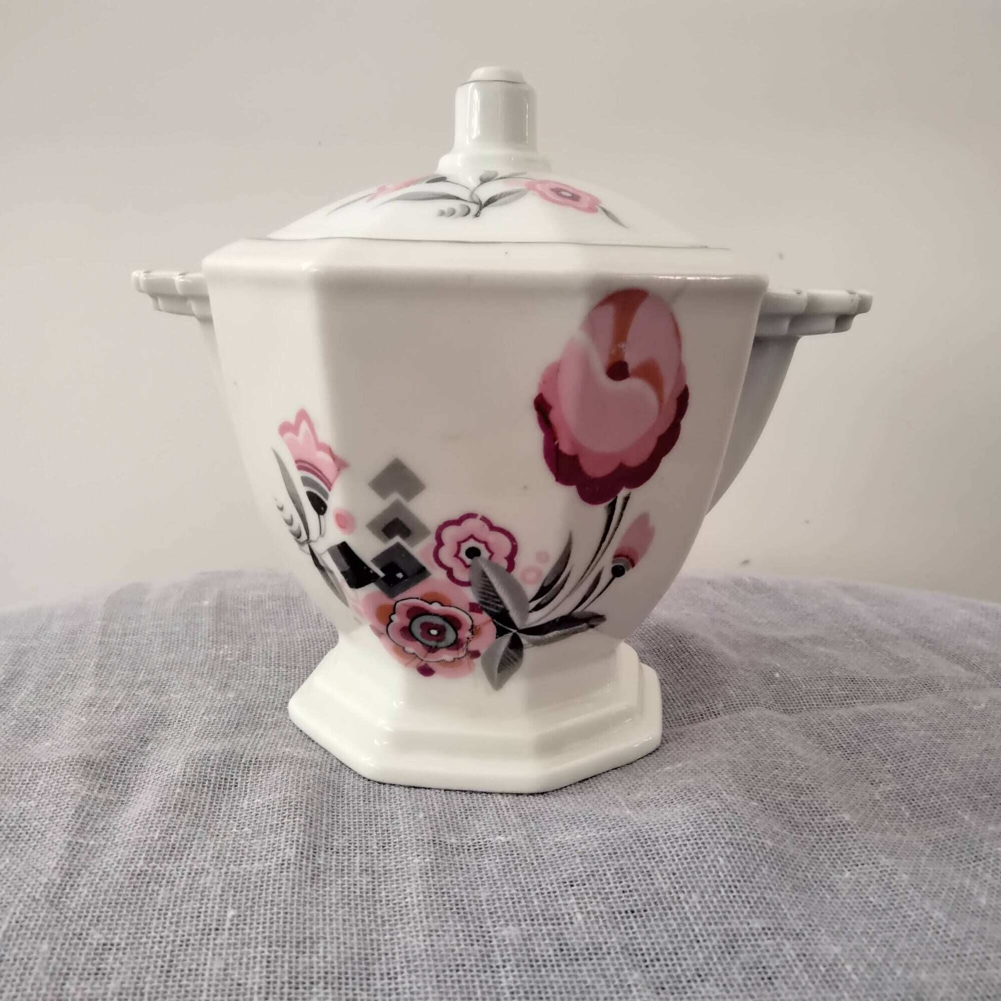 Porcelain sugar bowl