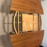 Wooden round table with butterfly extension from the 1970s.