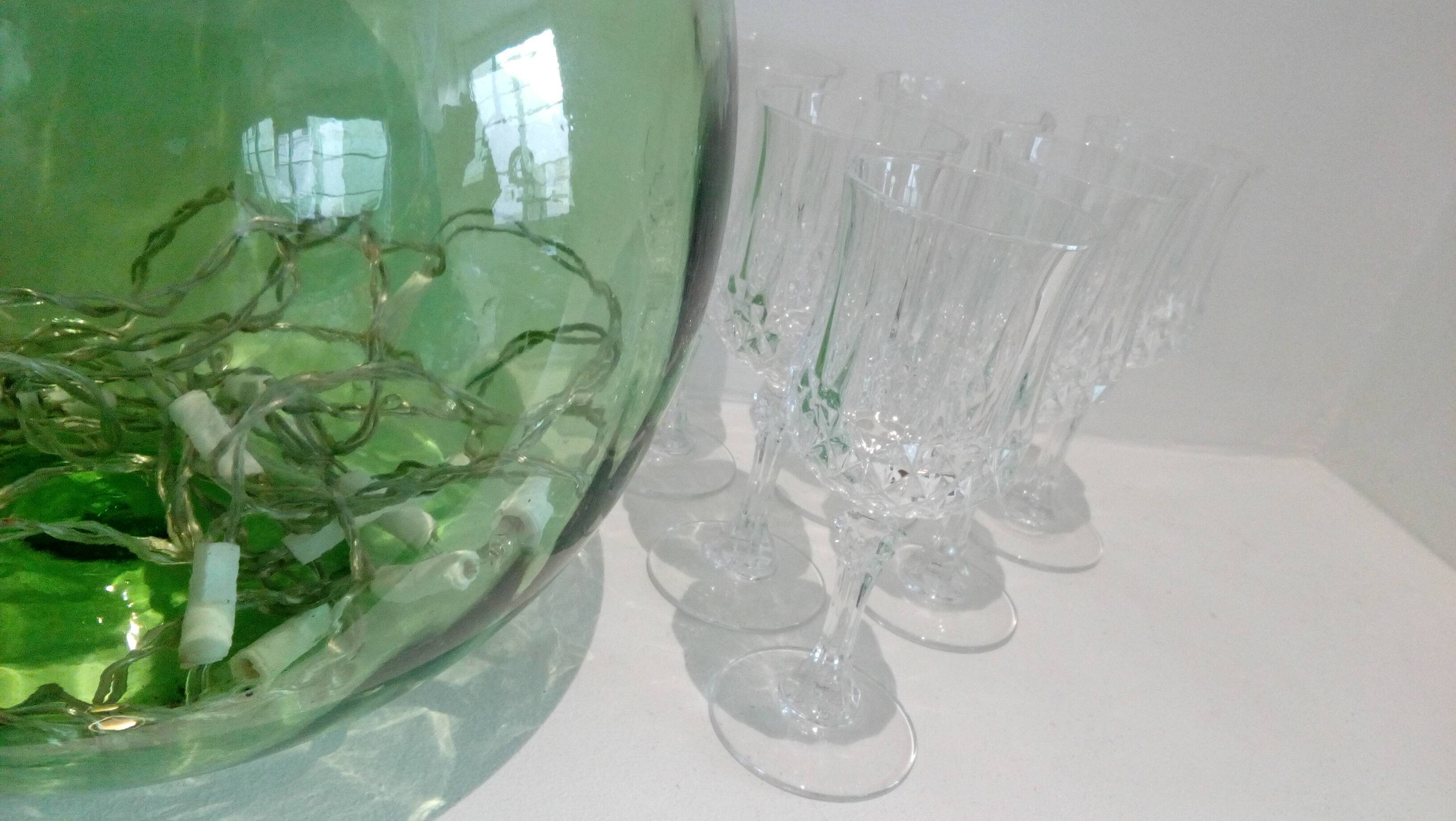 Set of 6 glasses of Arques crystal wine