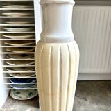 Column, illuminated alabaster saddle