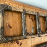 Pair of rattan coat racks from the 60s and 70s