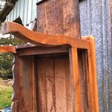 Antique Louis XV table with 3 drawers and 1 pull-out in solid cherry wood