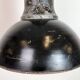Large Industrial Factory Black Pendant Lamp with Cast Iron Top, 1950s