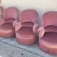 Série de 4 Fauteuils crapauds en velours ancien 1930s