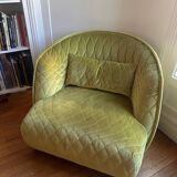 Large Moroso Patricia Urquiola Redondo velvet armchair