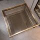 Table basse Guy Lefevre en acier et bronze