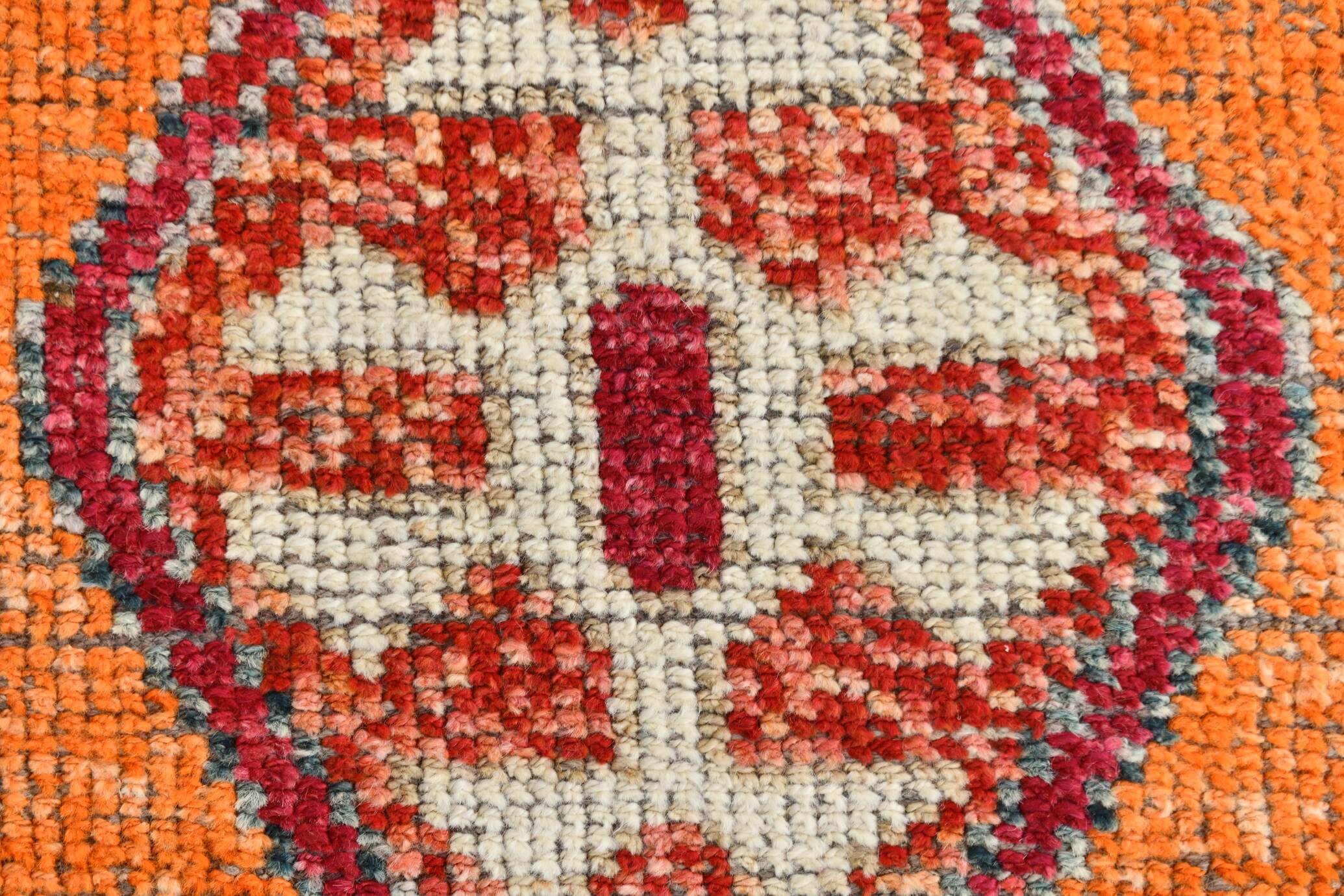 3x12 Soft Red Vintage Runner Rug, Turkish Hallway Runner, 94x358 Cm