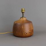 Vintage 50s solid elm wood lamp base