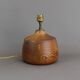 Pied de lampe en bois d'orme massif vintage années 50