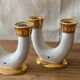 Ceramic candlesticks, Lucien Brisdoux (1878-1963)