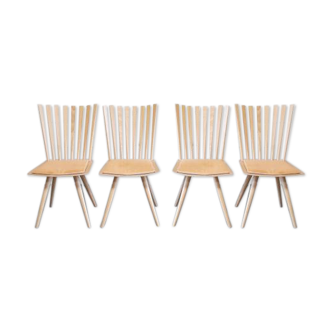 Set of 4 chairs salon mikado by Foersom & Hiort-Lorenzen for Fredericia, 1999