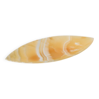 Ovoid tray in travertine, design, 1970