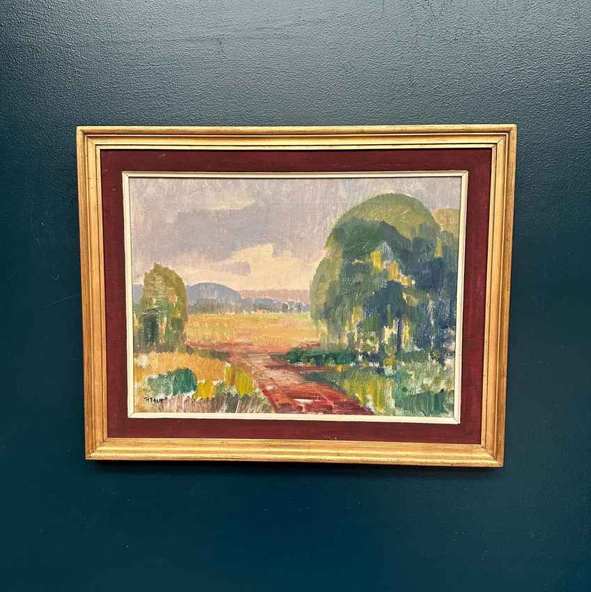 Original Swedish Oil On Canvas – “Landscape” By Ragnar Falk – Signed