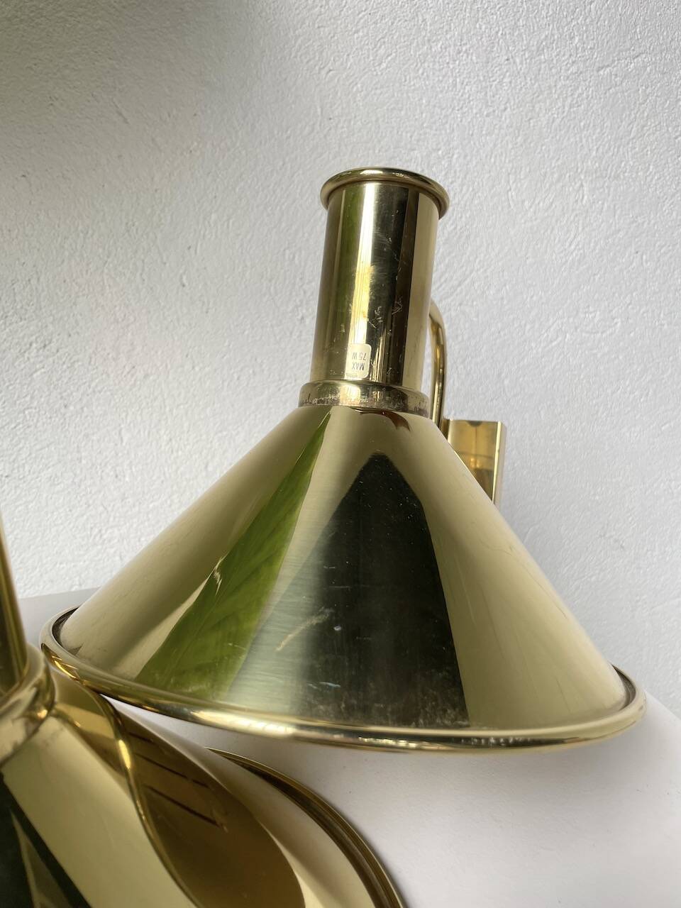 Pair of Hovik Lys brass wall lights Jonas Hidle Denmark