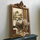 Miroir XIXe 117 x 94 cm fronton rocaille