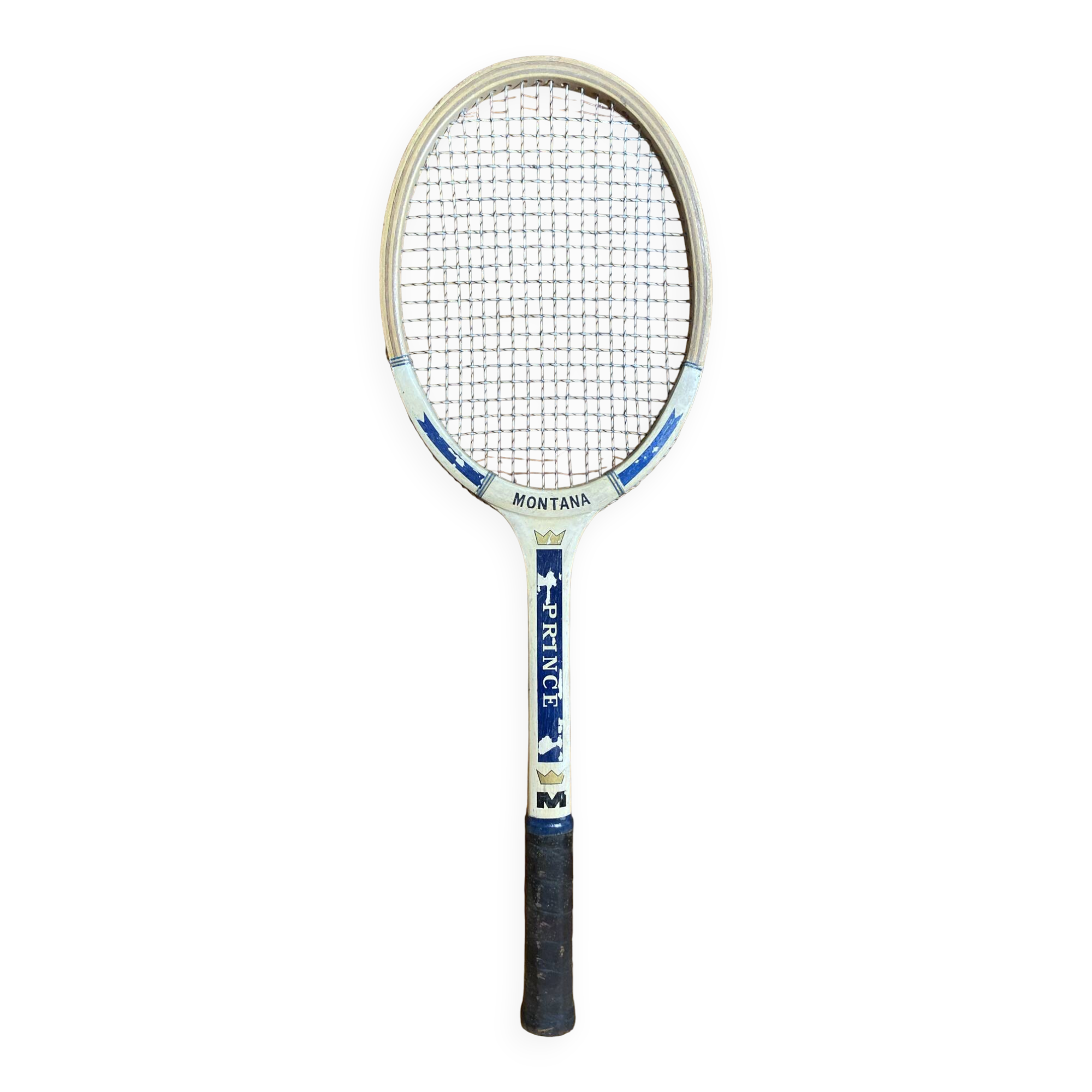 Vintage sports wooden tennis racket montana prince model