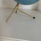 Vintage 1960 terrestrial globe by Taride, gold metal tripod - 28 cm