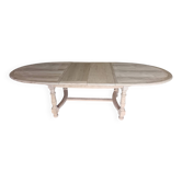 Table ovale extensible en chêne massif rénové