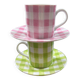 Paire de tasses décor Vichy