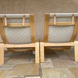 2 vintage adjustable Pulkka lounge chairs by Llmari Lappalainen for Asko