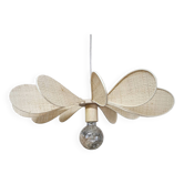 12-blade rattan and raffia propeller suspension