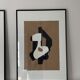 Guitare_ great original drawing on framed craft