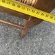 Louis Philippe country armchair in solid wood and straw, hooked armrests