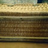 Rattan travel trunk