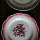 6 mismatched flat plates Terre de Fer Digoin Sarreguemines