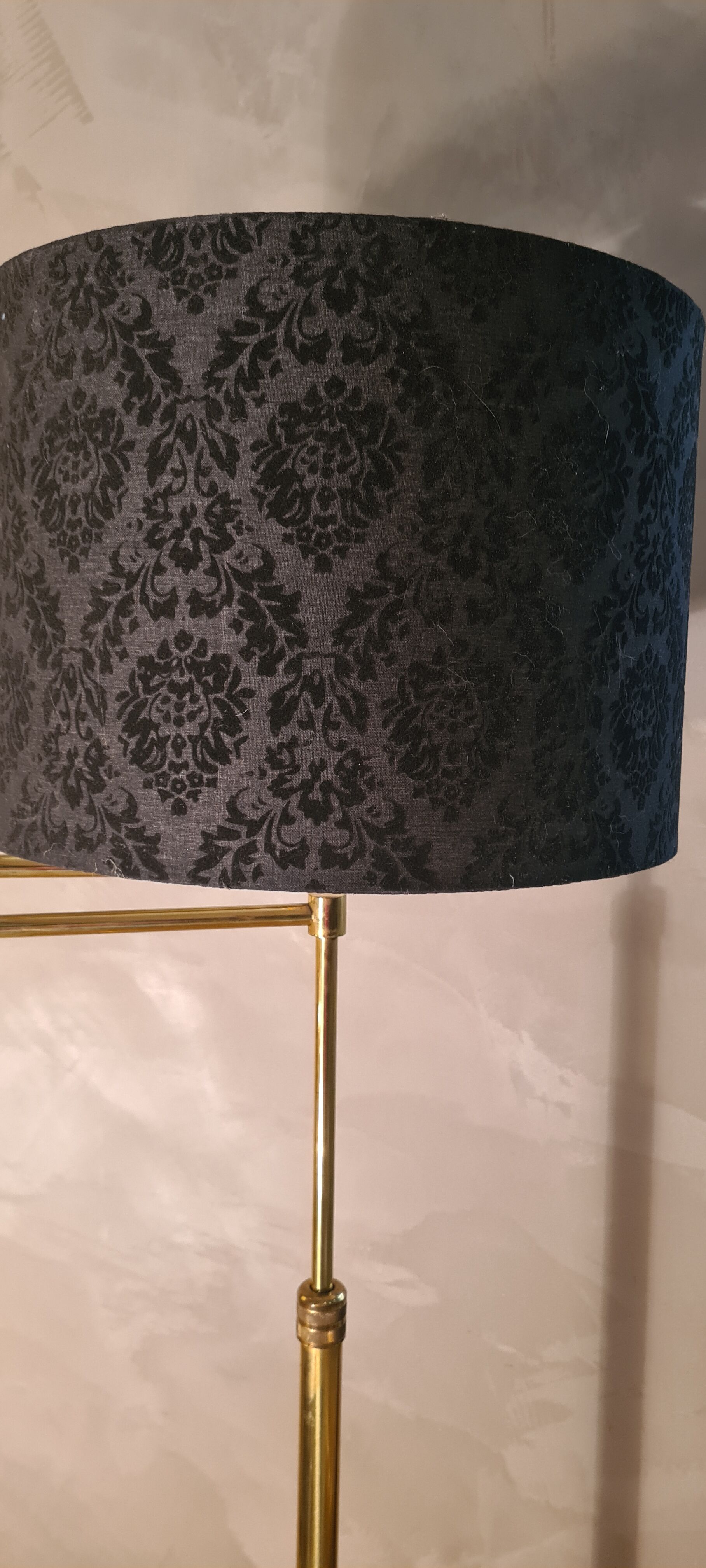 Floor lamp chrome gold e-reader deluxe on stand vintage 1980 adjustable height and tilt