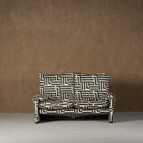 Vintage Maralunga two-seater sofa by Vico Magistretti for Cassina (1970) in Myth velvet