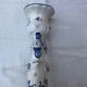 Hand-painted Moustiers porcelain candle holder