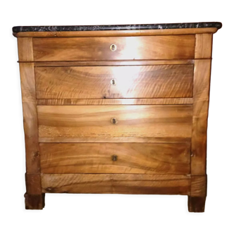 Wooden chest of drawers with marble top
