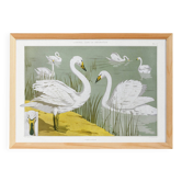Poster “Wild Swan”, after an Art Nouveau lithograph from 1897