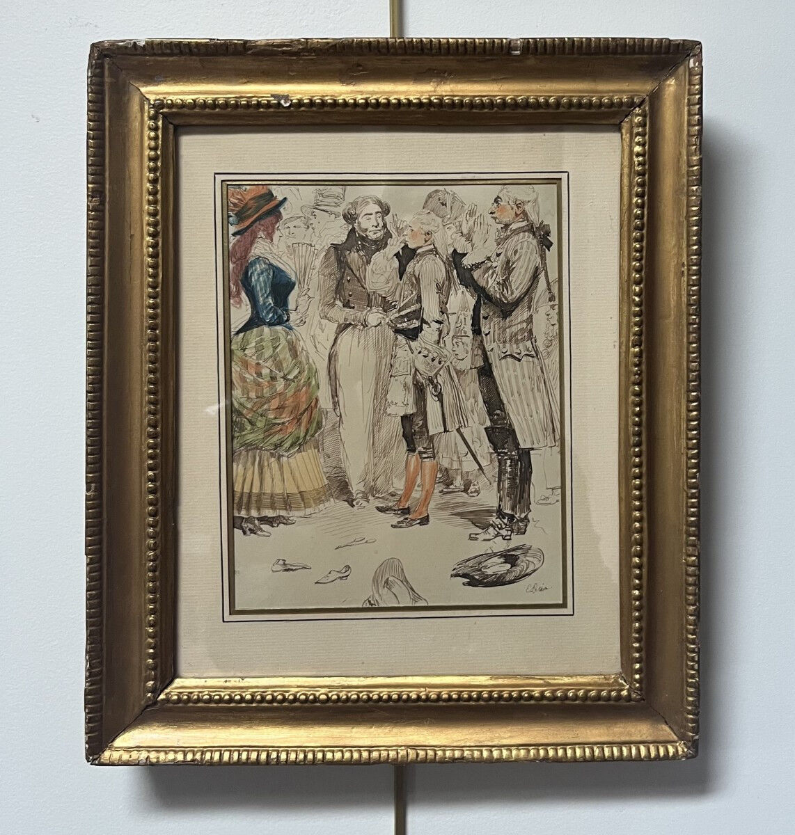 Edouard Detaille (1848-1912) Scène De Carnaval, Aquarelle Signée