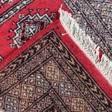 Mid-century vintage Uzbek Bukhara style wool runner 85cm x 241cm (1C1198)