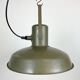 Vintage green army pendant lamp, 1960s