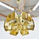 Mid-century design brass and resin pendant, 1960s / Hungary