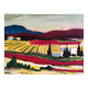 The countryside. original lithograph signed by françois d'arguin (1946)
