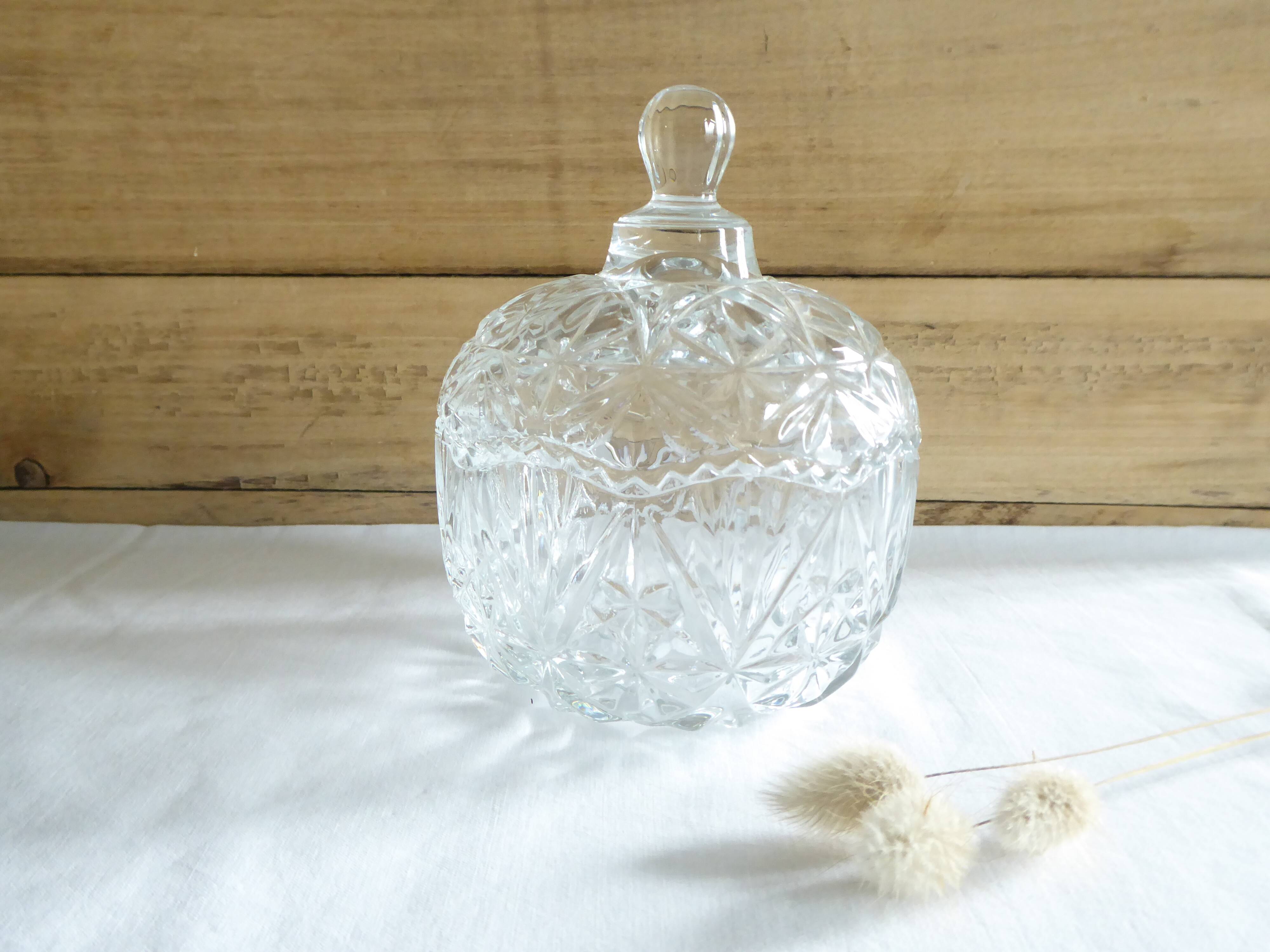 Bonbonniere, Sugar Bowl, Covered Glass Pot